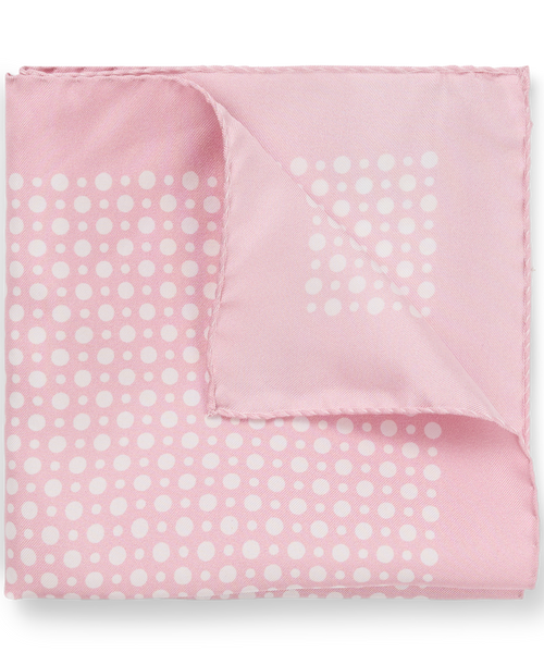 BECKHAM x BOSS Printed Silk Pocket Square Light Pastel Pink