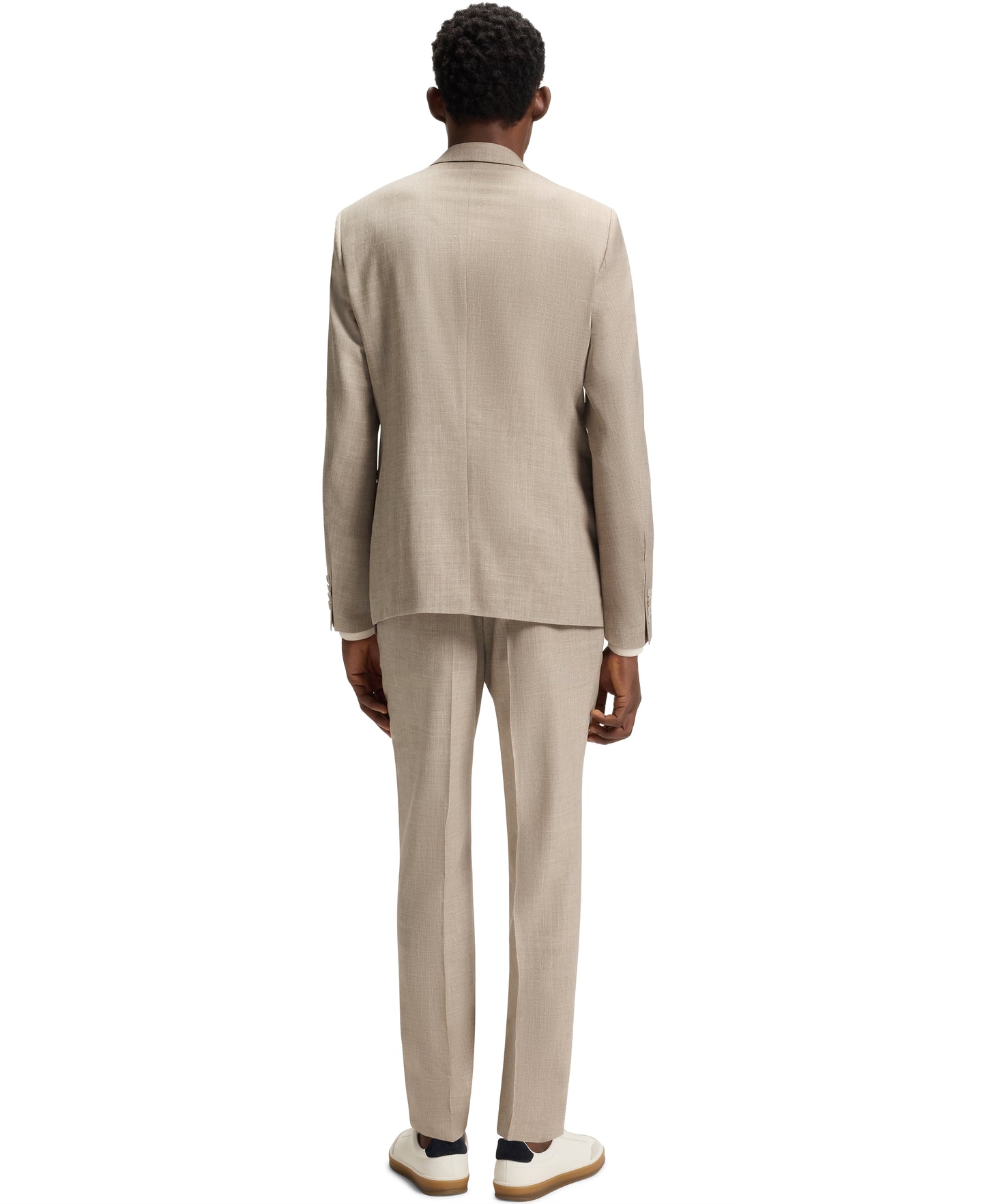 Beckham X Hugo Boss Wool Blend Beige Suit