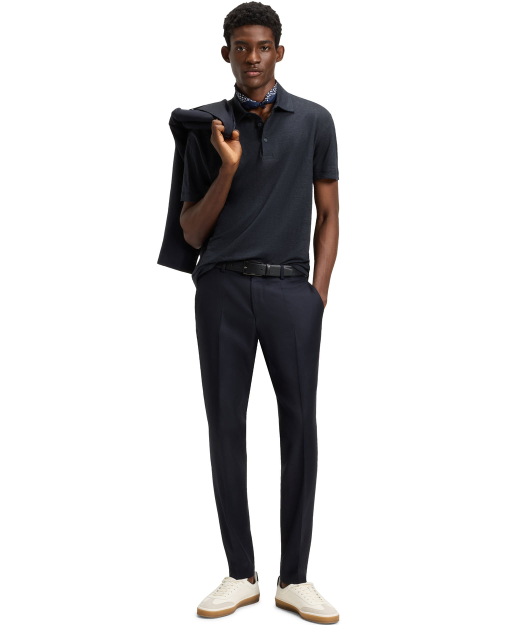 BECKHAM x BOSS Linen Polo Shirt