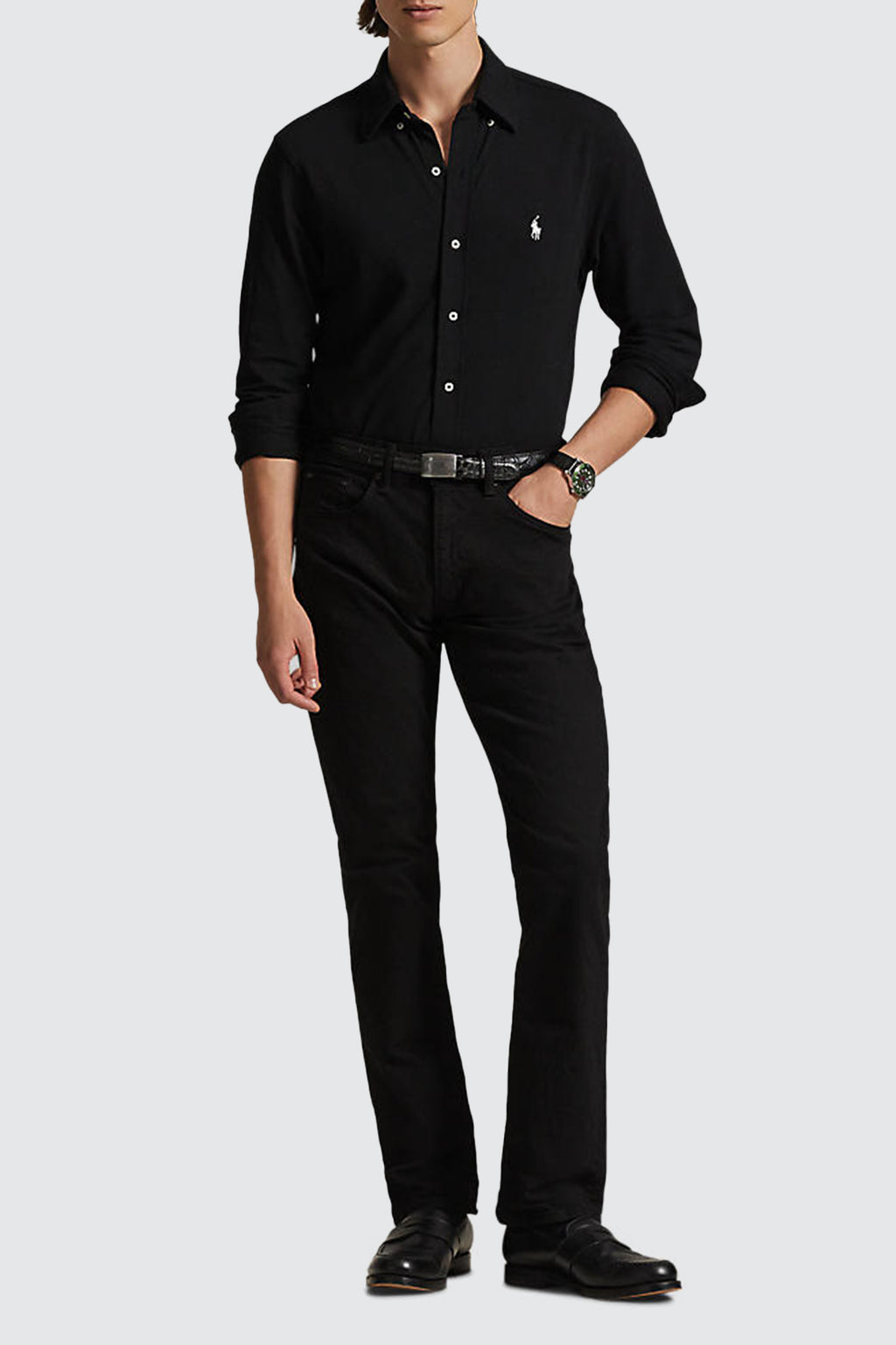 Polo Ralph Lauren Featherweight Mesh LS Shirt Black