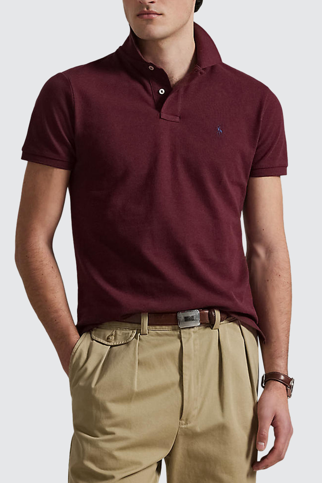 Polo Ralph Lauren The Iconic Mesh Polo Shirt Spring Wine Heather