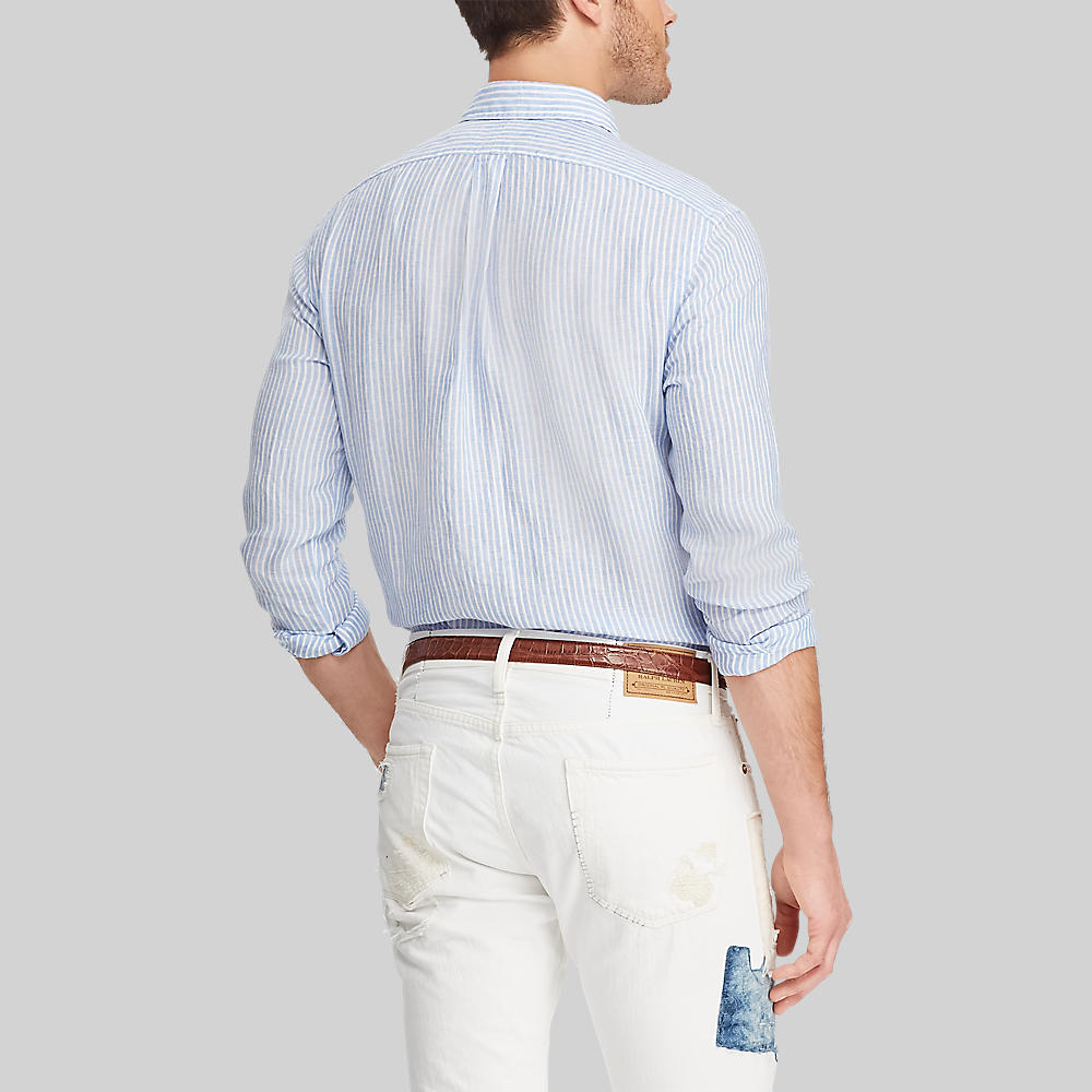 Polo Ralph Lauren Classic Fit Striped LS Shirt Blue/White