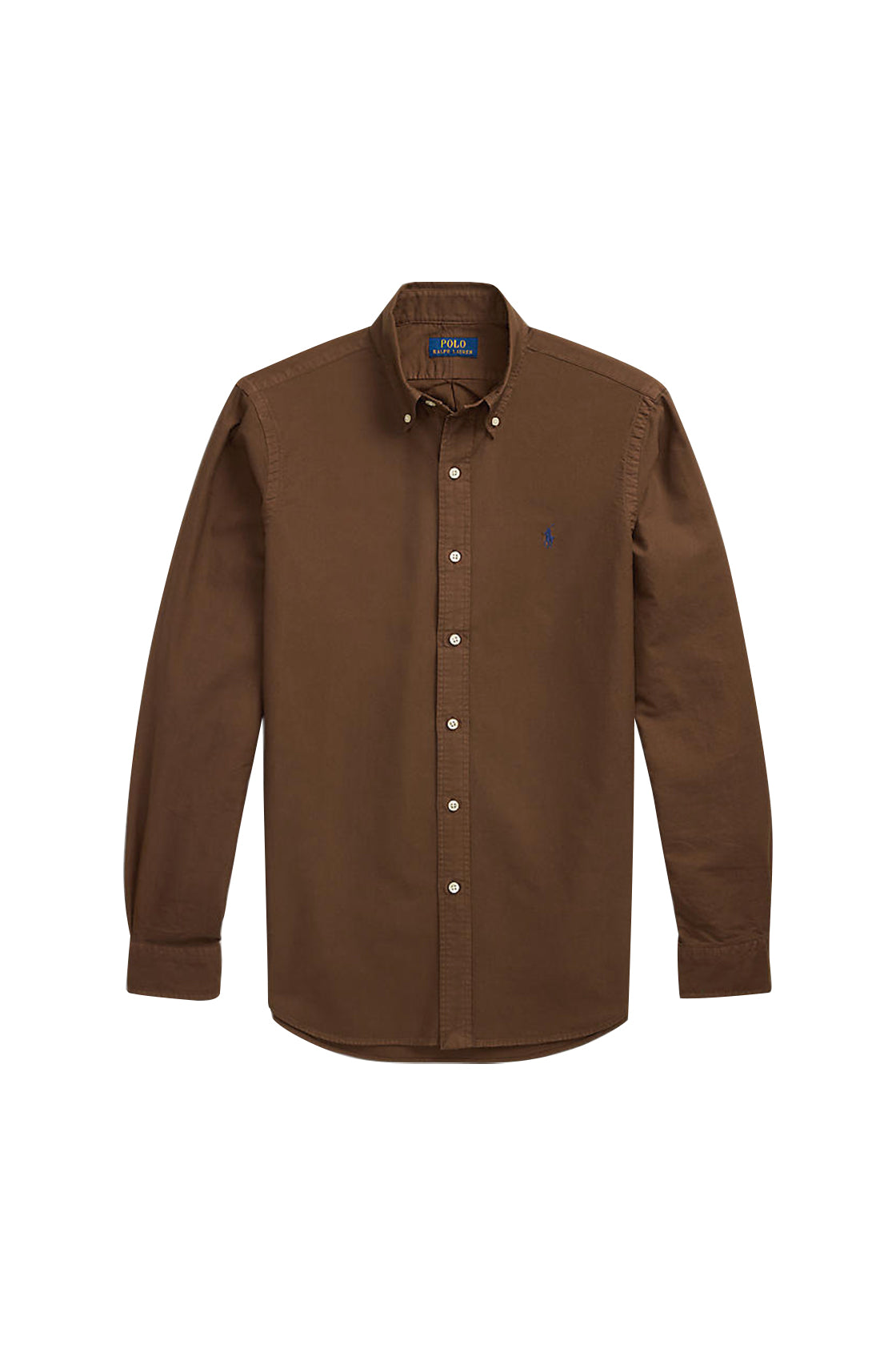 Polo Ralph Lauren Custom Fit Garment-Dyed Oxford LS Shirt Chocolate Mousse