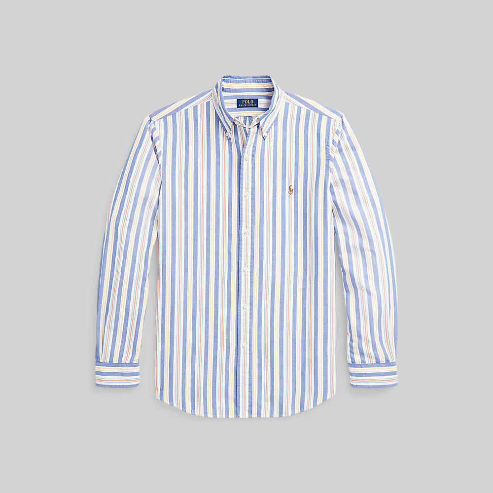 Polo Ralph Lauren Custom Fit Oxford LS Shirt Blue/White Multi
