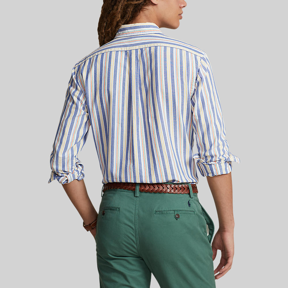 Polo Ralph Lauren Custom Fit Oxford LS Shirt Blue/White Multi
