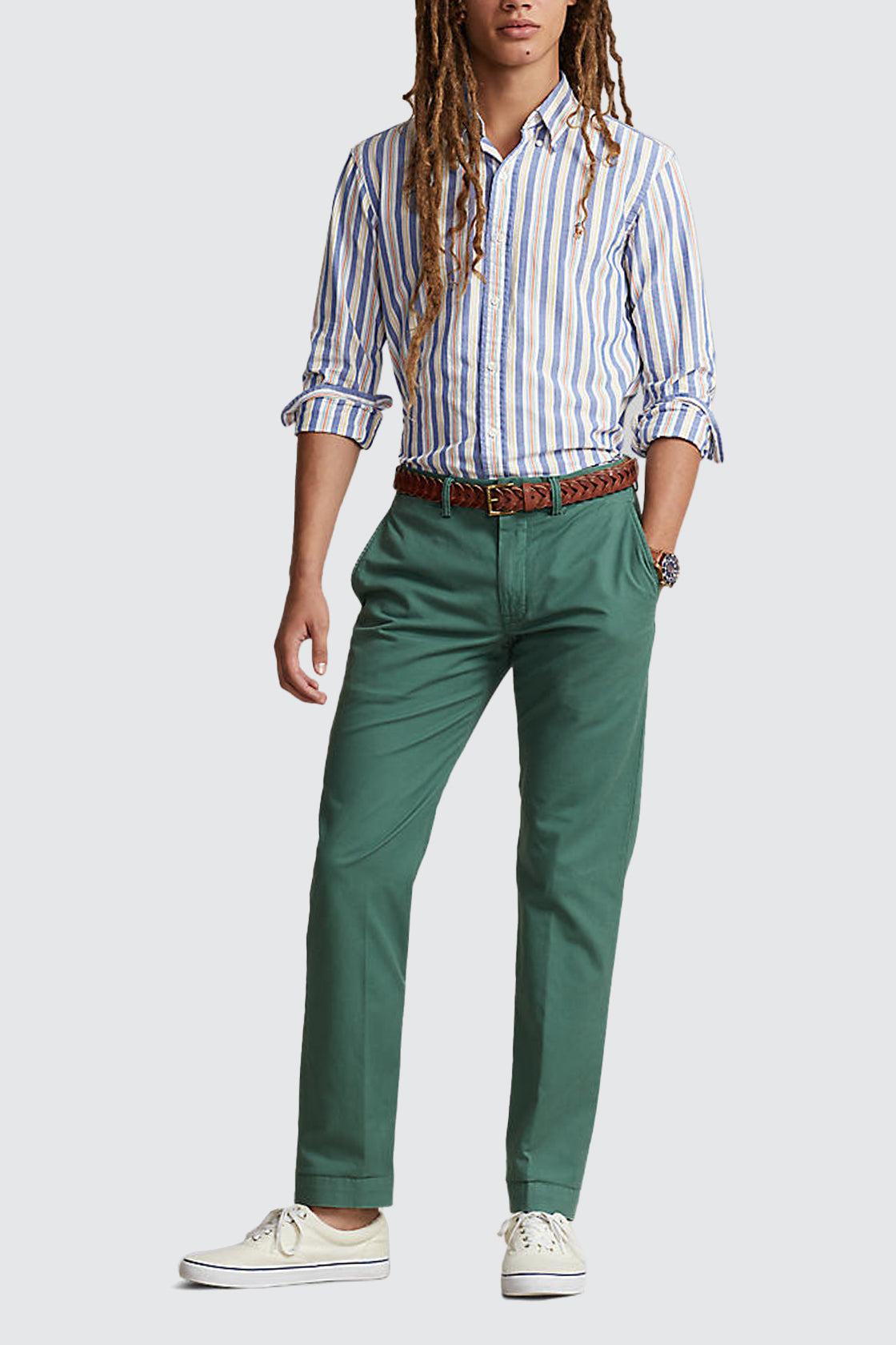 Polo Ralph Lauren Custom Fit Oxford LS Shirt Blue/White Multi