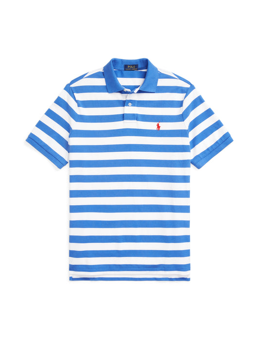 Polo Ralph Lauren Slim Fit Strp Mesh Polo Blue/White