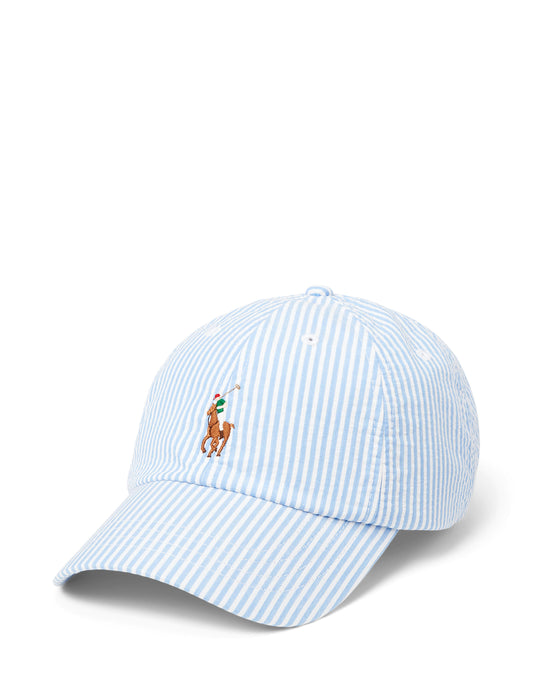 Polo Ralph Lauren Cott. Seersucker Ball Cap Blue