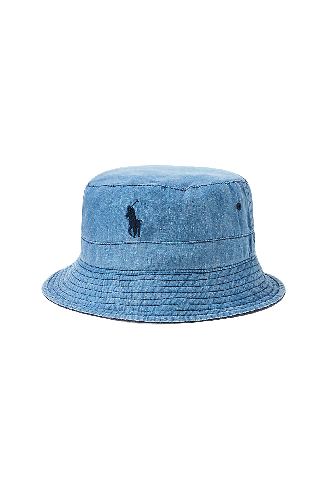 Polo Ralph Lauren Reversible Cotton/Linen Bucket Hat Navy/Indigo