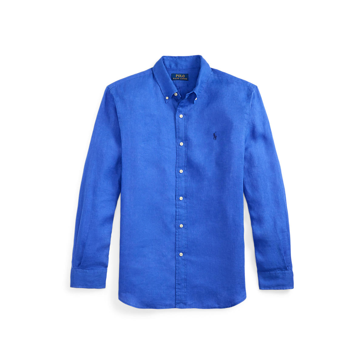 Polo Ralph Lauren Custom Fit Linen Shirt New Iris Blue