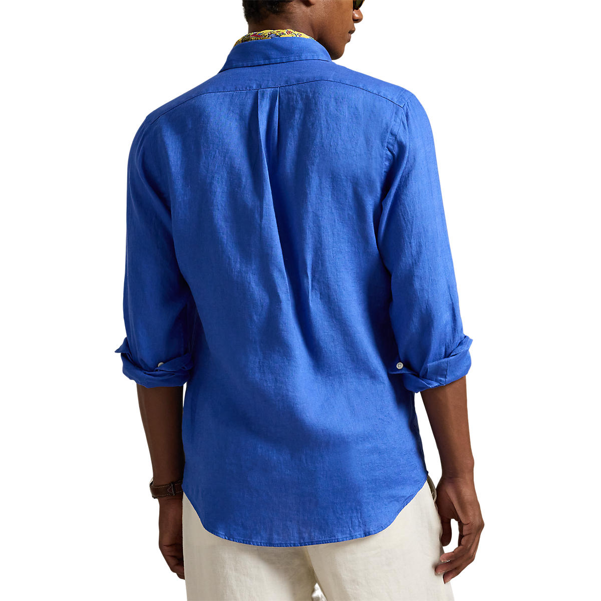 Polo Ralph Lauren Custom Fit Linen Shirt New Iris Blue