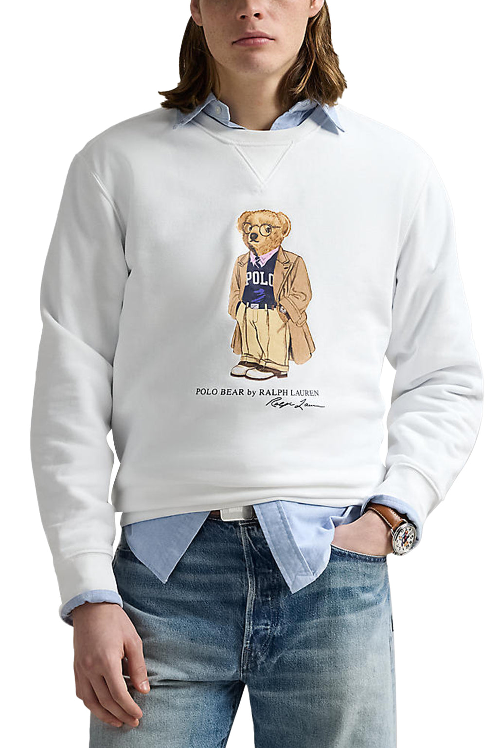 Polo Ralph Lauren Polo Bear Fleece Sweatshirt White Heritage Bear