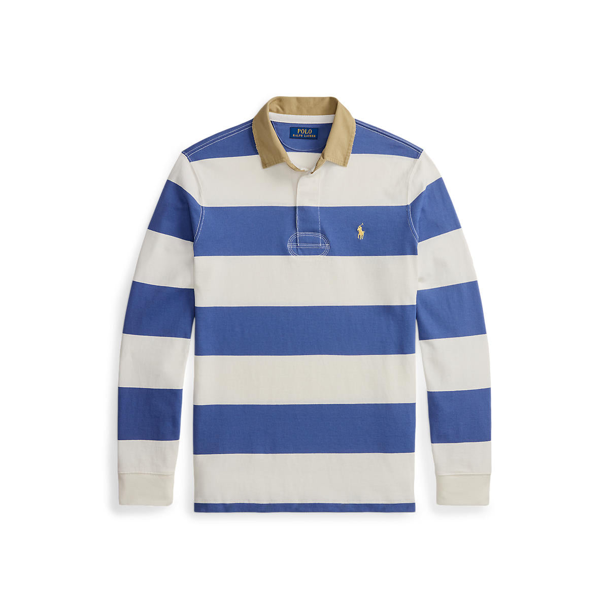 Polo Ralph Lauren Classic Fit Khaki-Collar Rugby Shirt Old Royal/Trophy Cream