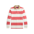 Polo Ralph Lauren Classic Fit Khaki-Collar Rugby Shirt Red Sky/Trophy Cream