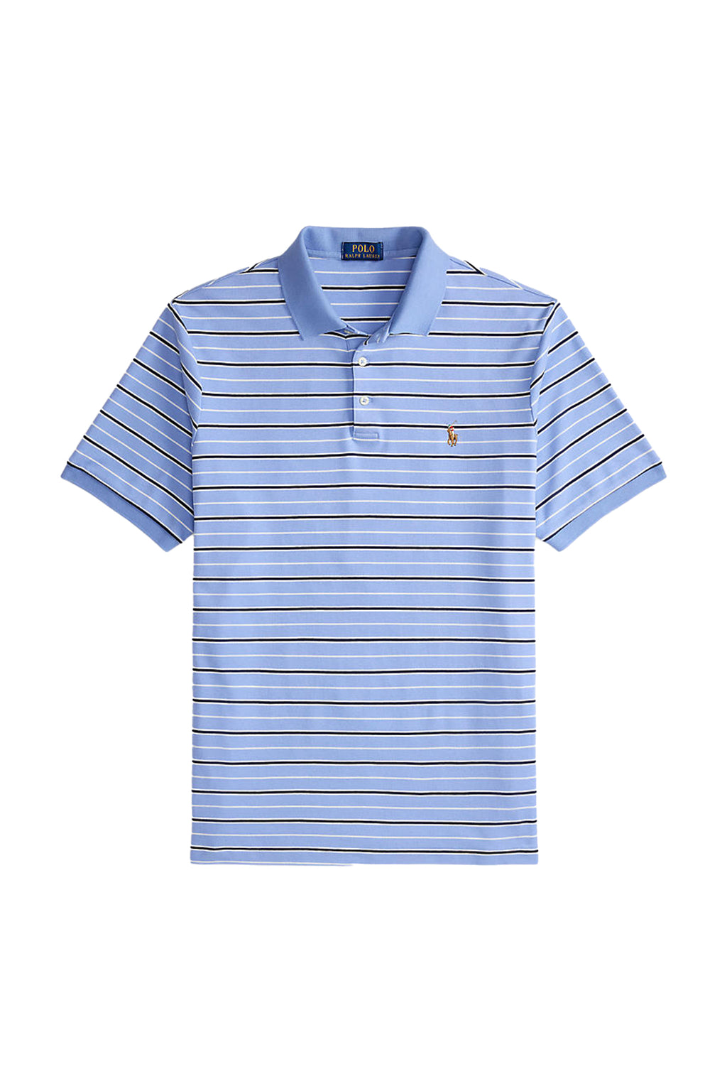 Polo Ralph Lauren Custom Fit Striped Soft Cotton Polo Fall Blue Multi