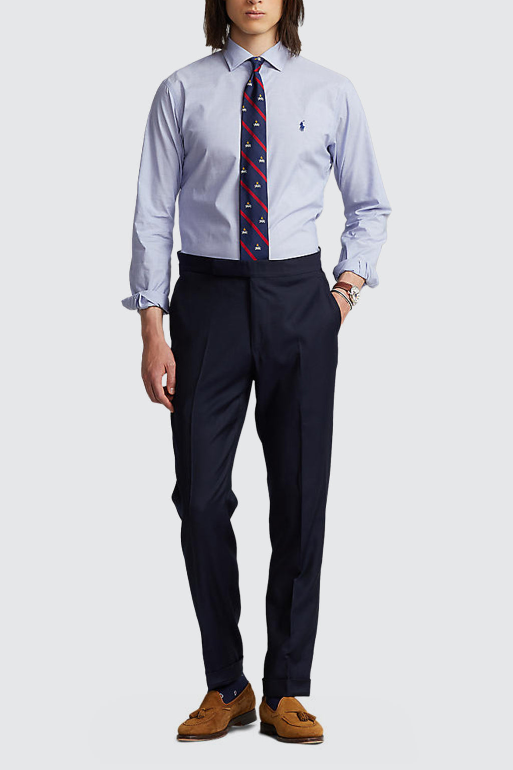 Polo Ralph Lauren Dress Shirt Light Blue/White