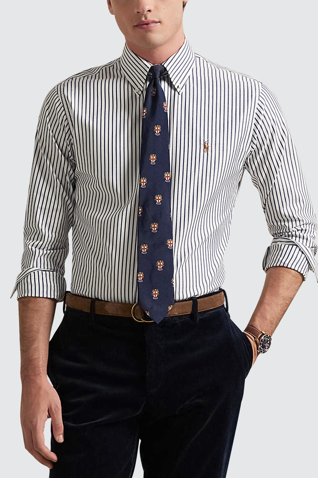 Polo Ralph Lauren LS Dress Shirt Blue/White