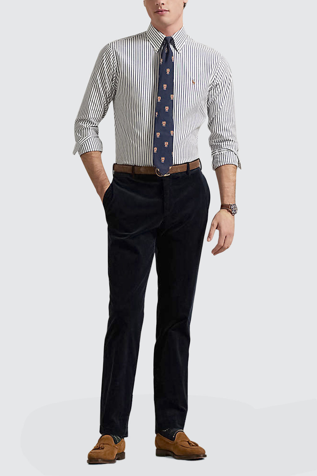 Polo Ralph Lauren LS Dress Shirt Blue/White