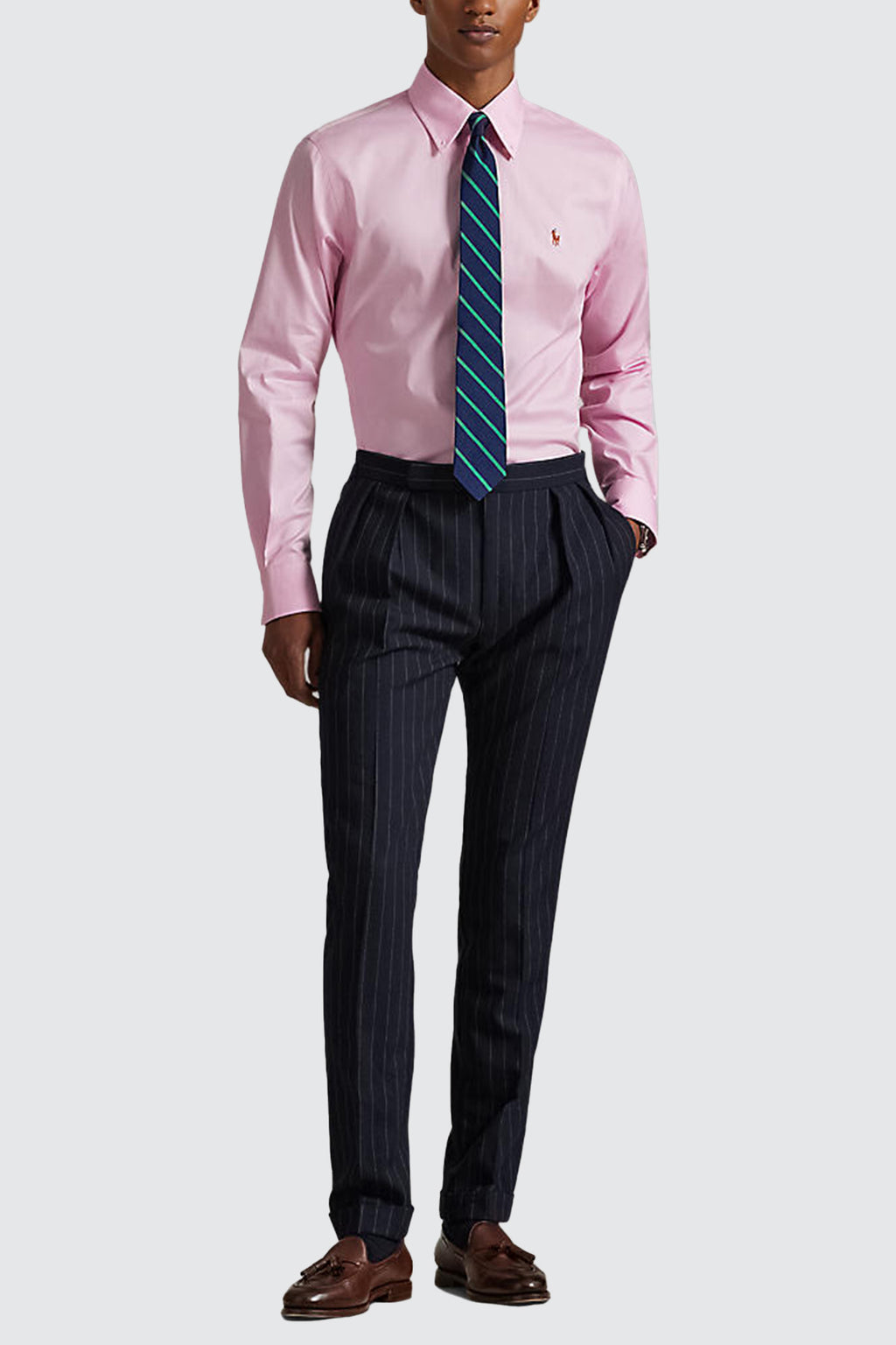 Polo Ralph Lauren LS Dress Shirt Pink/White