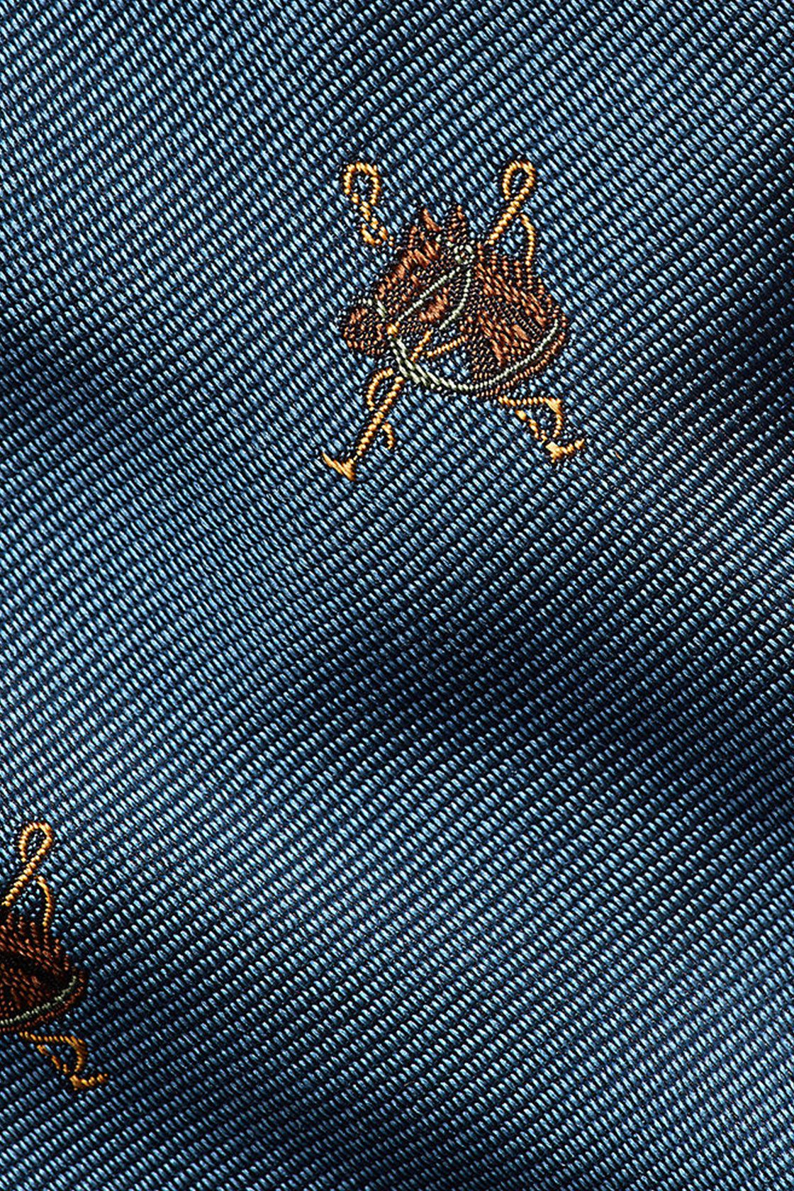 Polo Ralph Lauren Neck Tie Horsehead Crops Blue