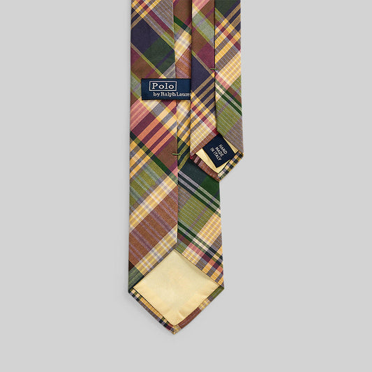 Polo Ralph Lauren Neck Tie Madras Plaid Multi