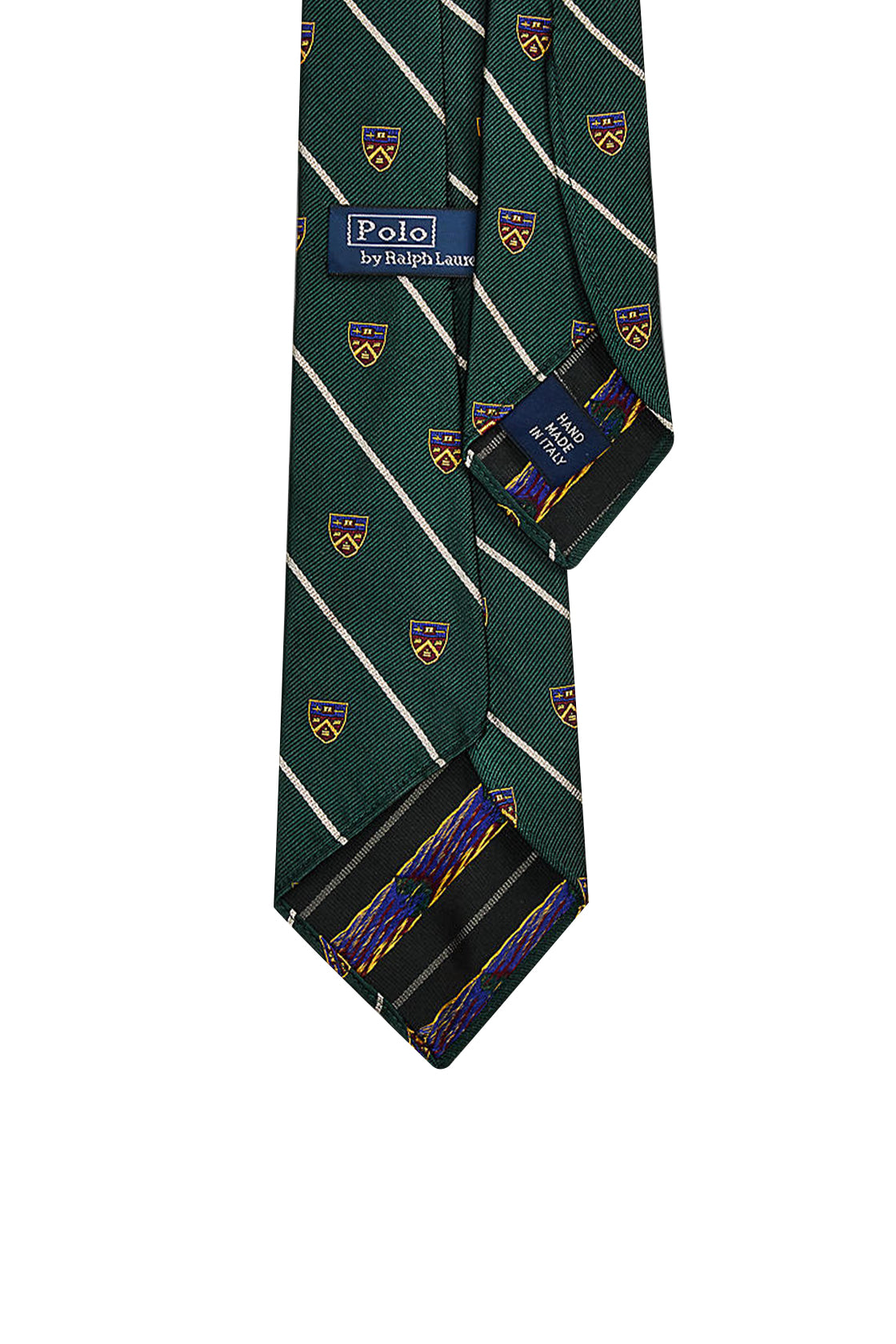 Polo Ralph Lauren Vintage Heraldic Club Chevron Neck Tie Medium Green