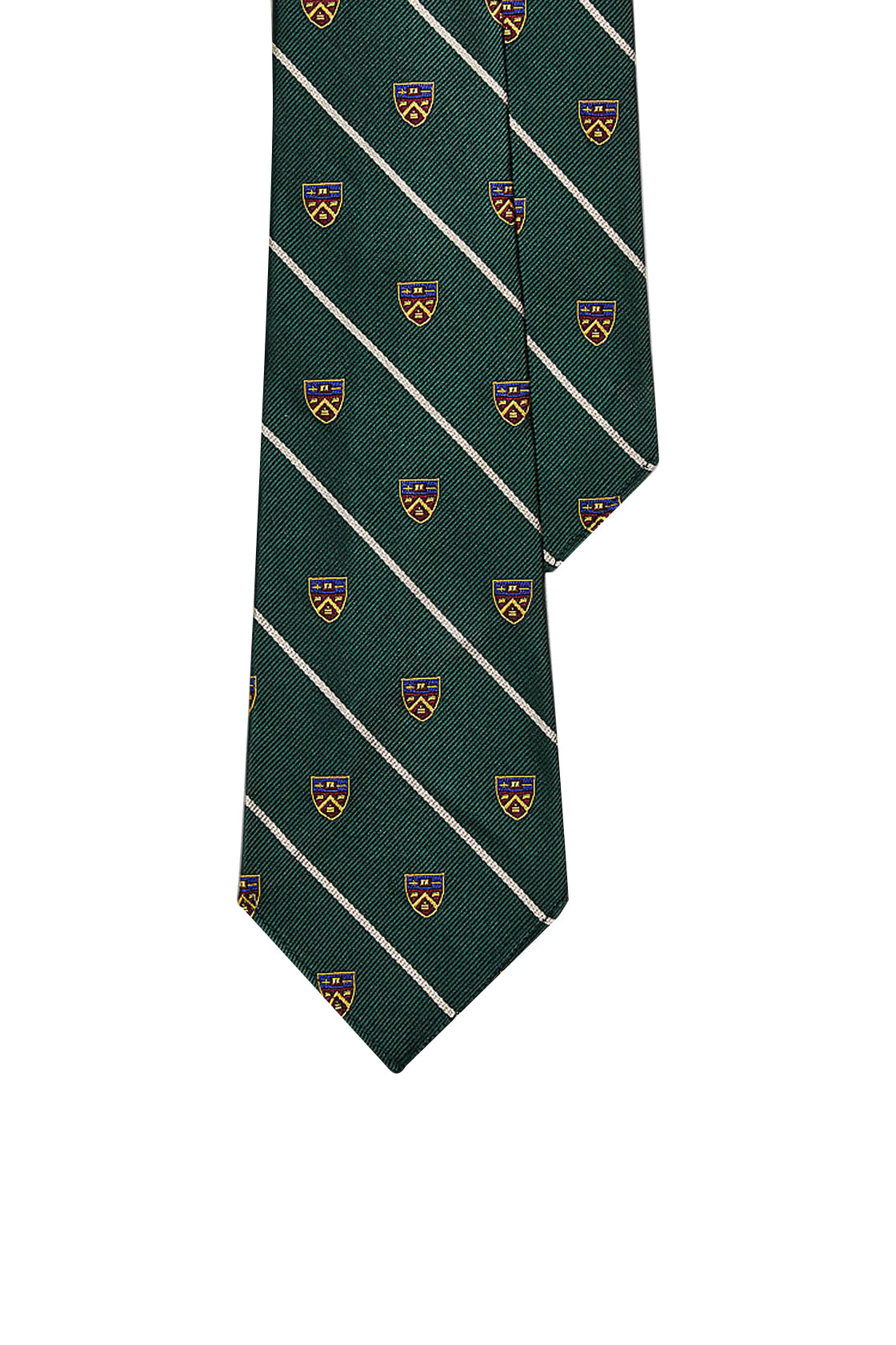 Polo Ralph Lauren Vintage Heraldic Club Chevron Neck Tie Medium Green