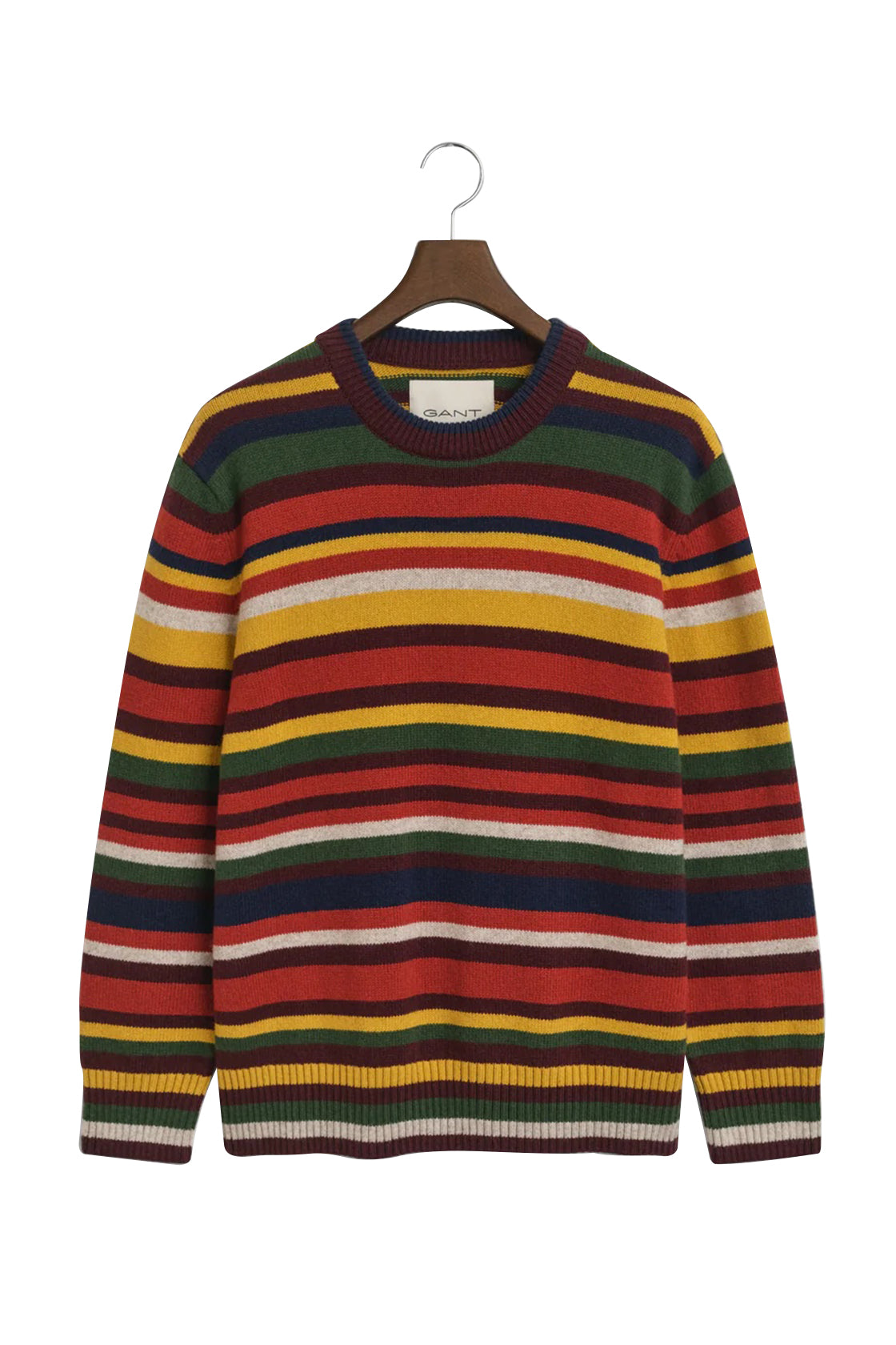 Gant Striped Crew Necked Knitwear Multi Coloured