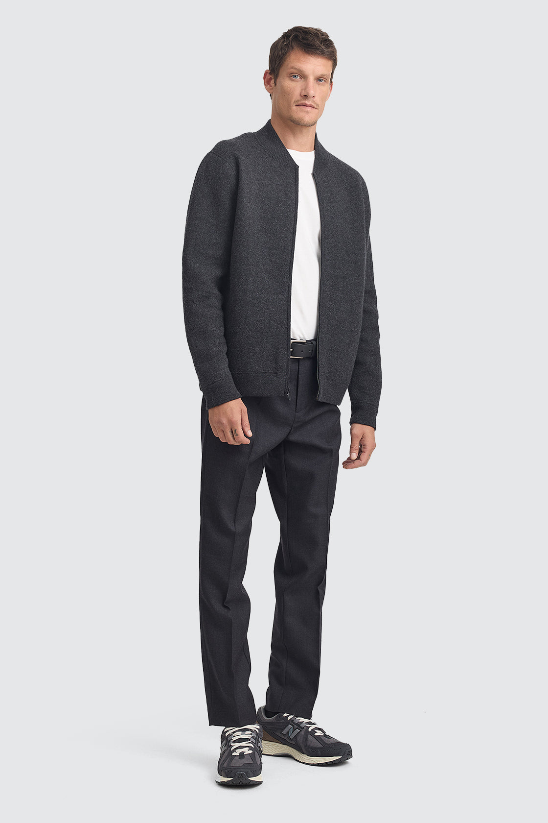 Toorallie Wool Bomber Jacket Charcoal