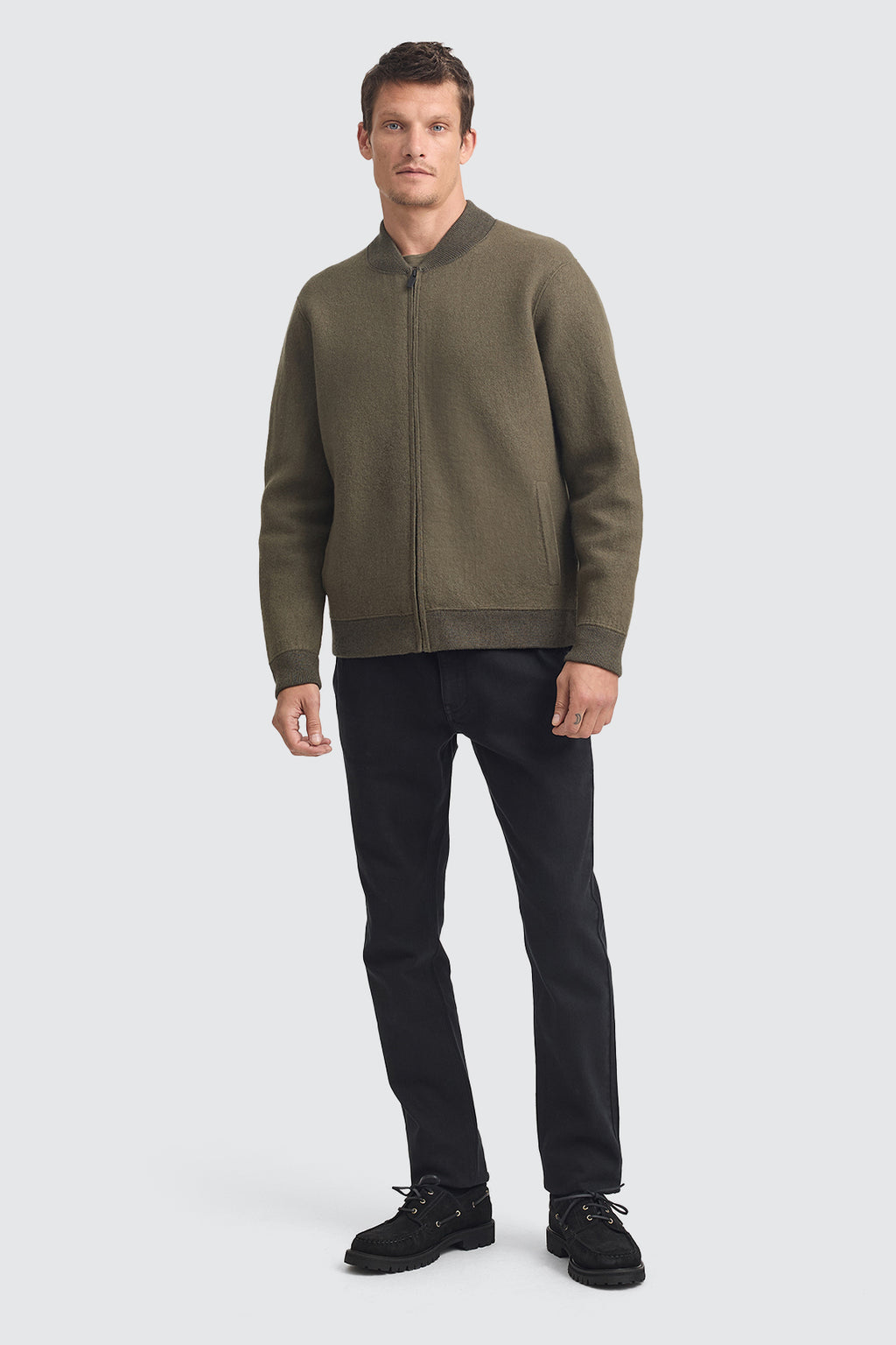 Toorallie Wool Bomber Jacket Khaki