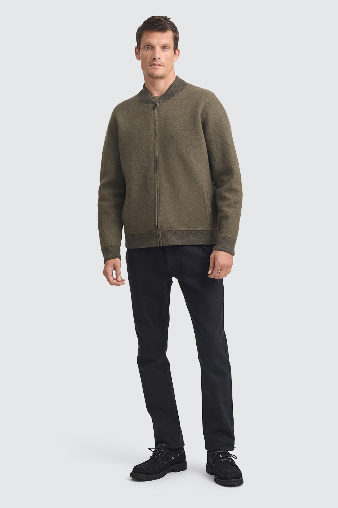 Toorallie Wool Bomber Jacket Khaki