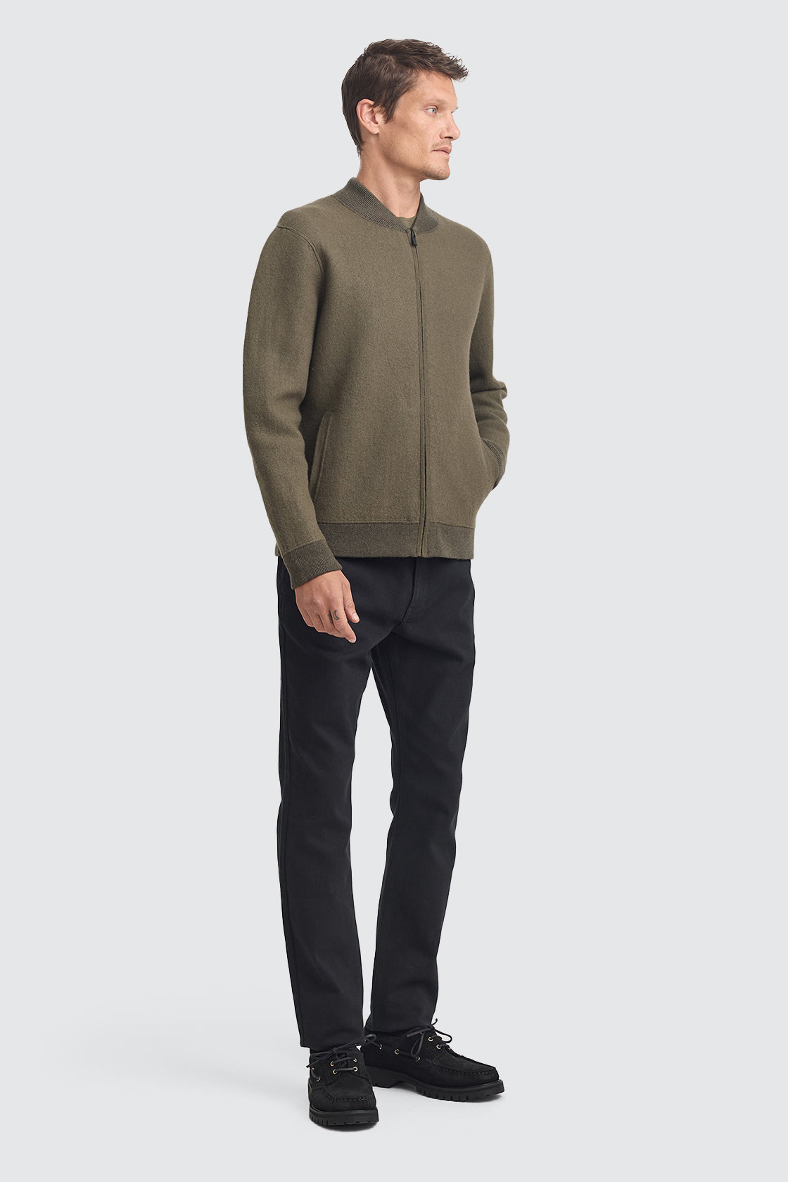Toorallie Wool Bomber Jacket Khaki