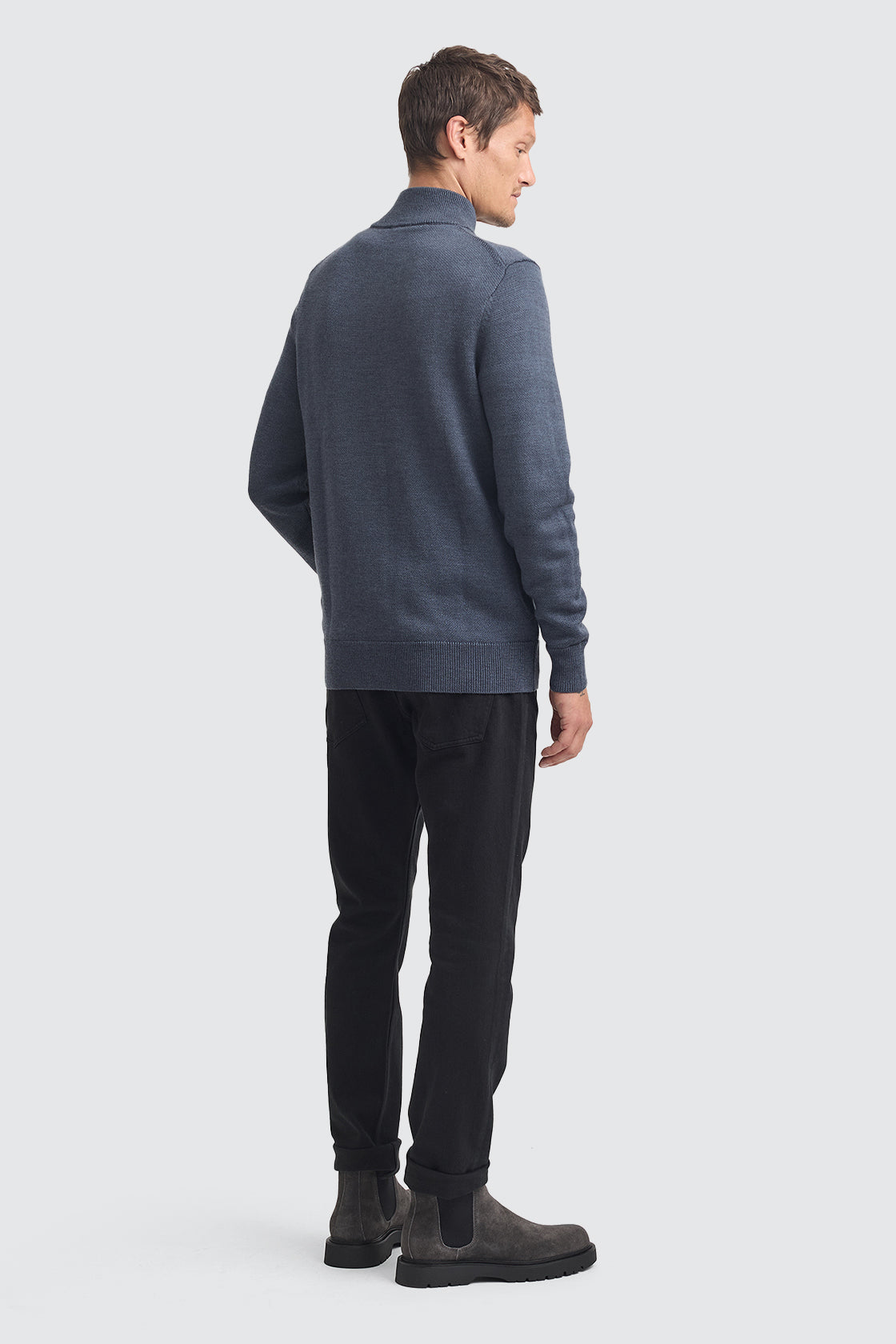 Toorallie Trademark Half Zip Jumper Blue Slate
