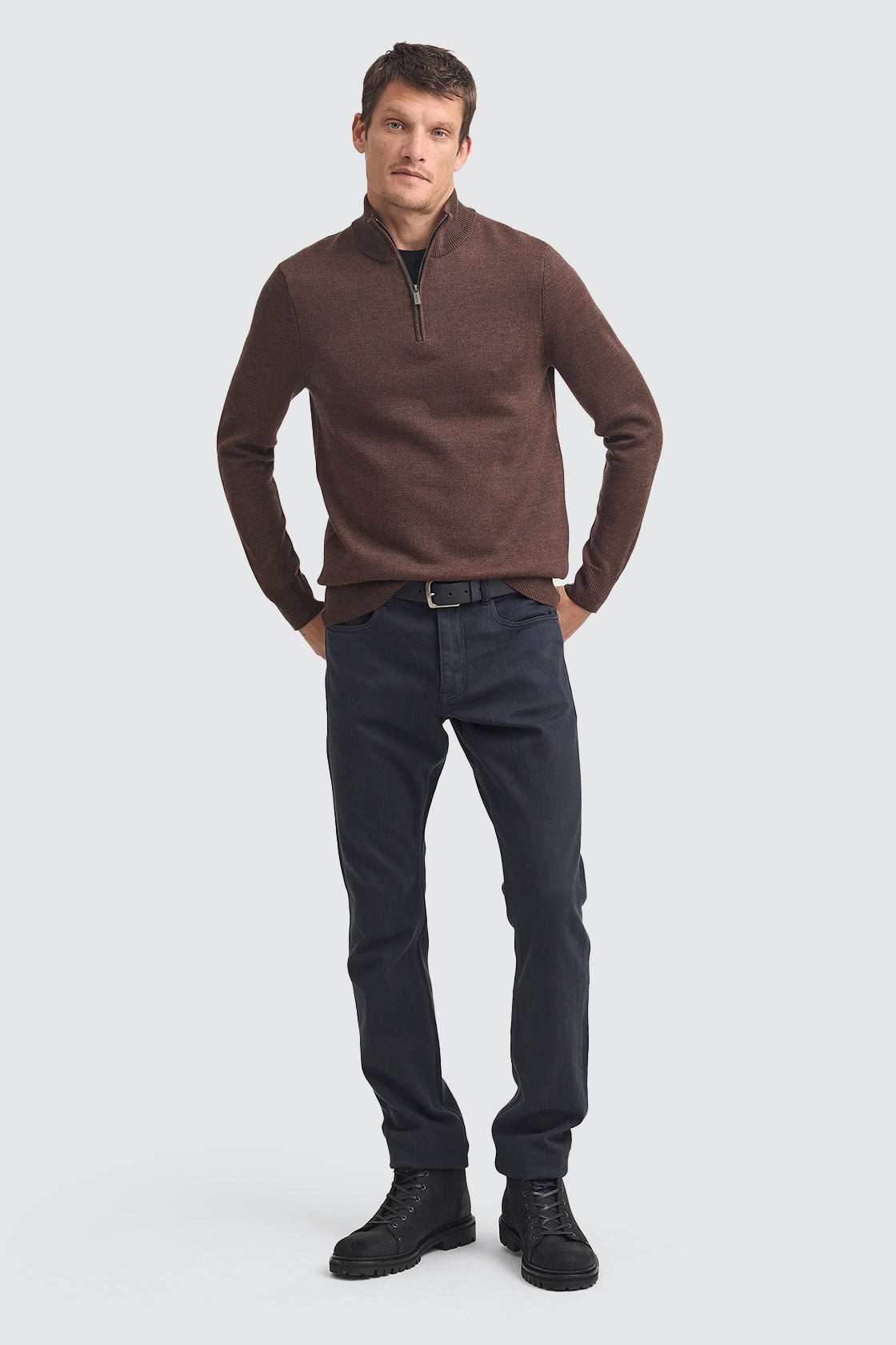 Toorallie Trademark Half Zip Jumper Otter