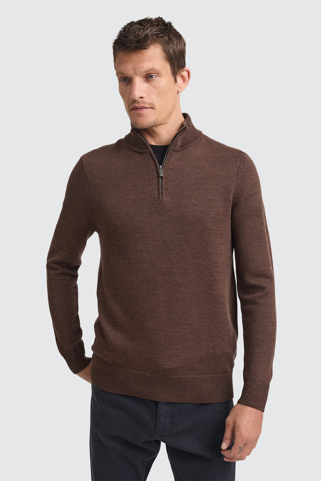 Toorallie Trademark Half Zip Jumper Otter