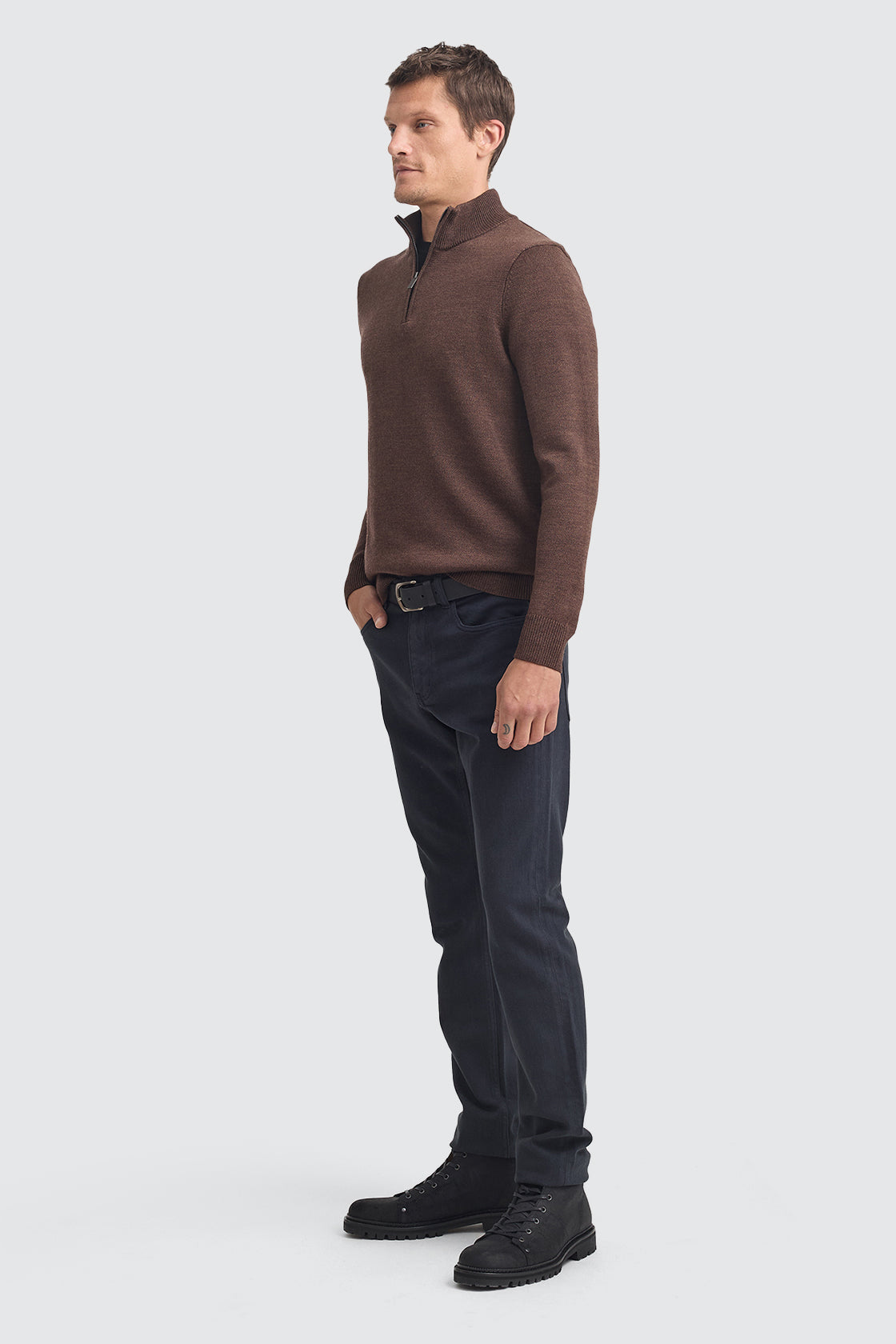 Toorallie Trademark Half Zip Jumper Otter