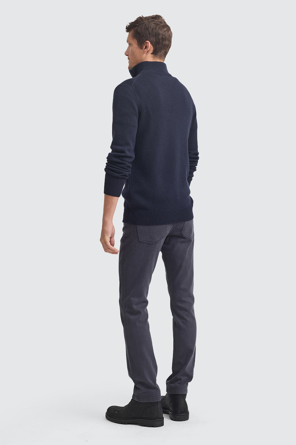 Toorallie Lambswool Half Zip French Navy