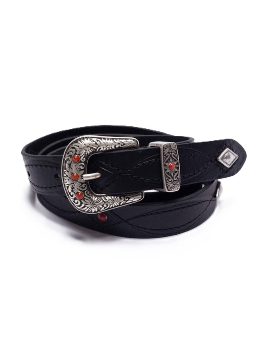 Nudie Jeans Western Embellished Belt Black