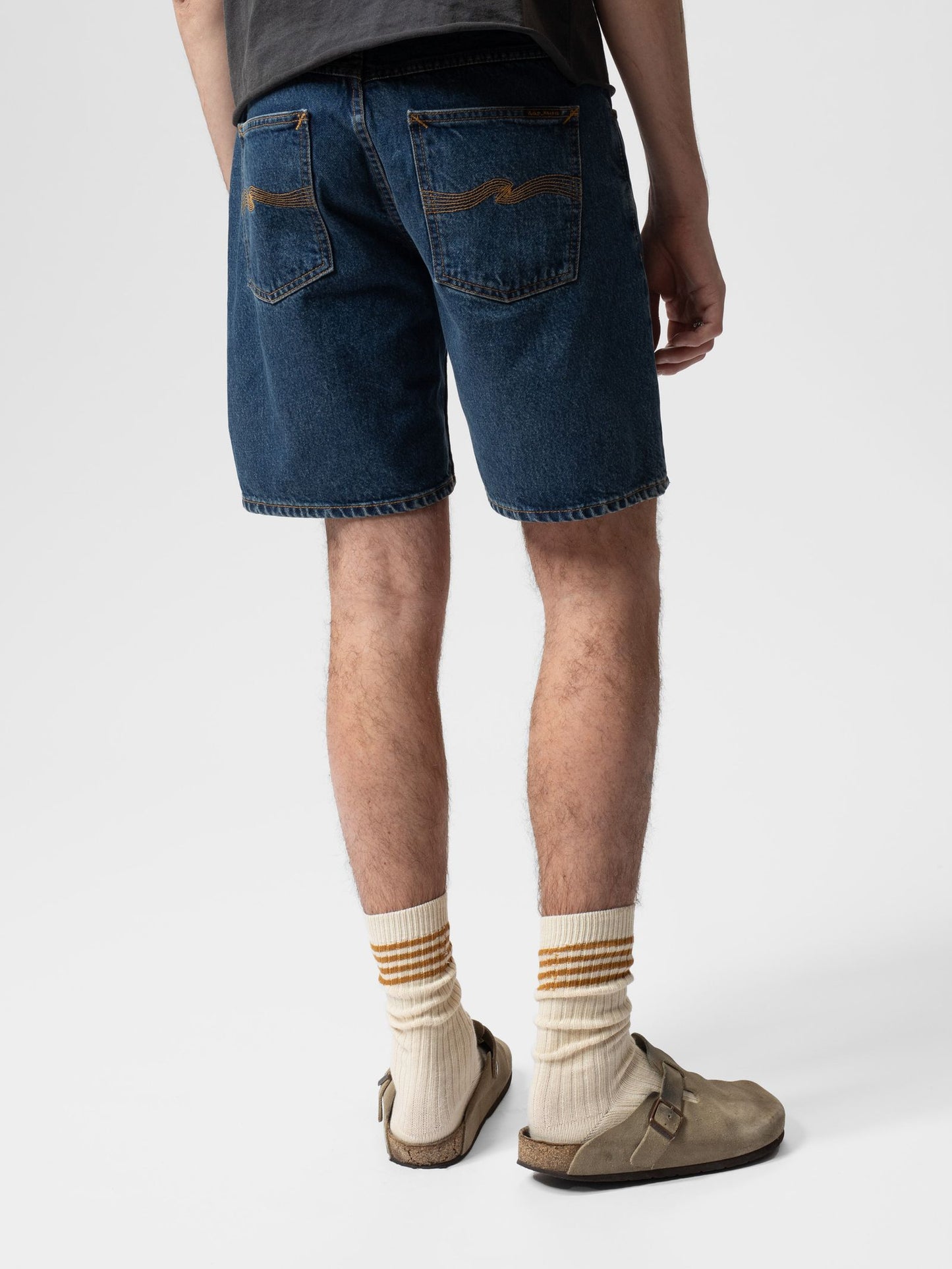 Nudie Jeans Seth Denim Shorts Morning Soul Dark
