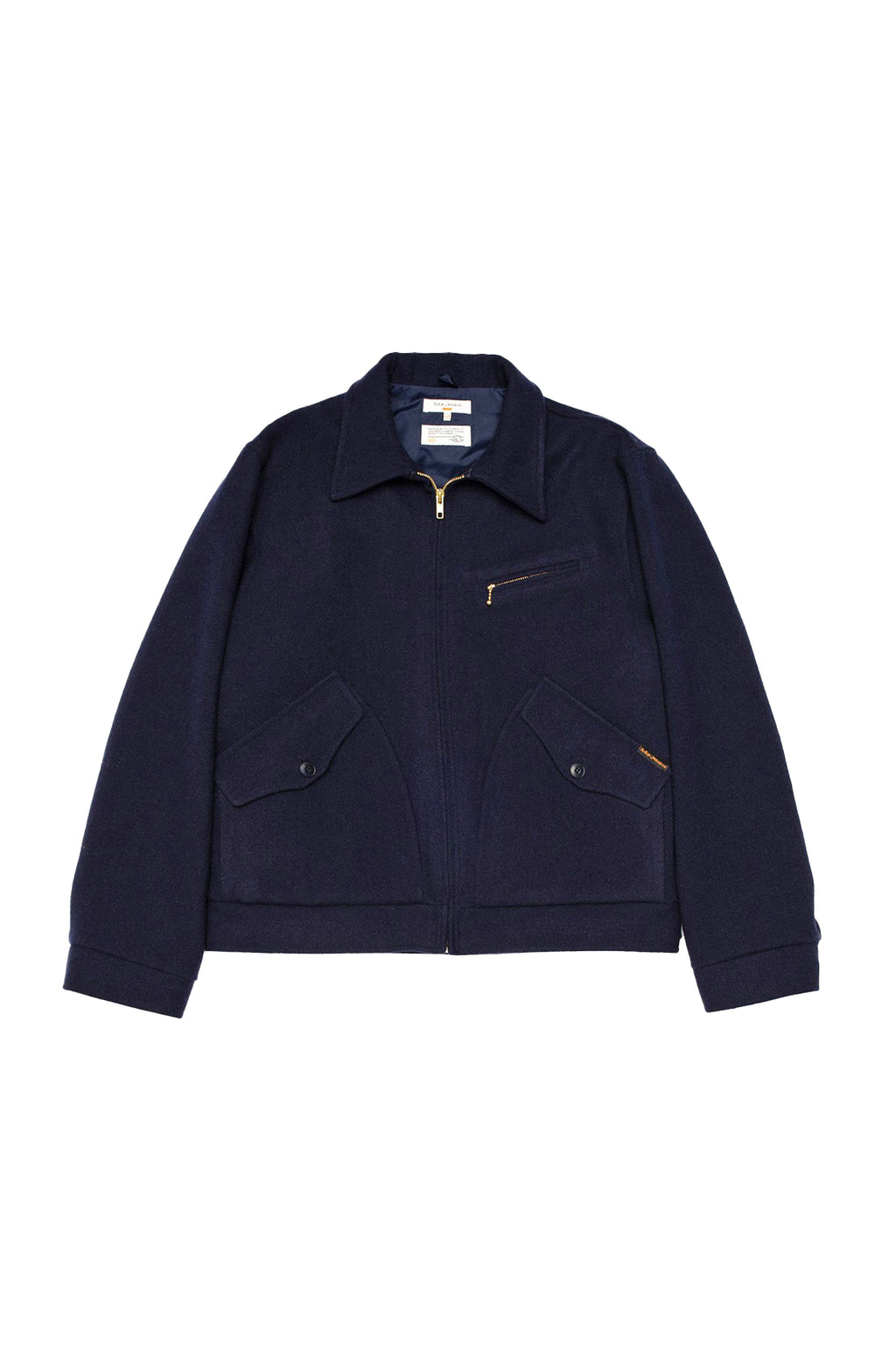 Nudie Jeans Blake Wool Zip Jacket Blueberry