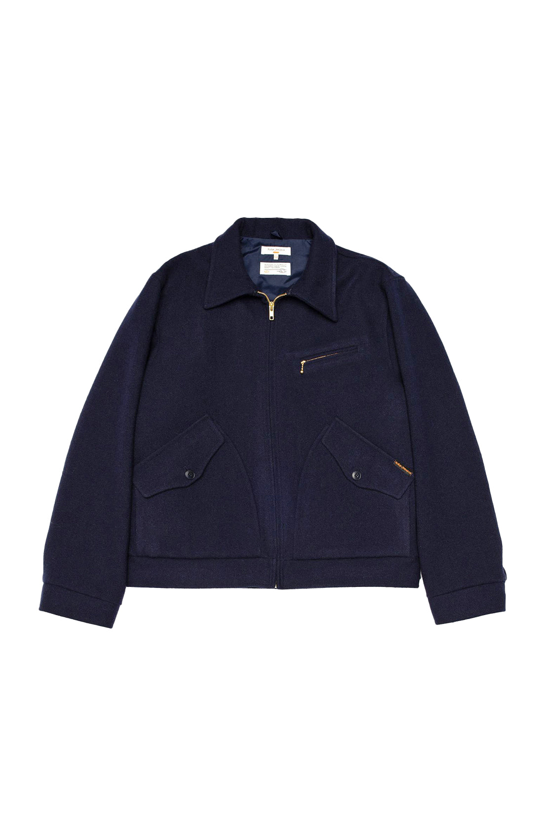 Nudie Jeans Blake Wool Zip Jacket Blueberry