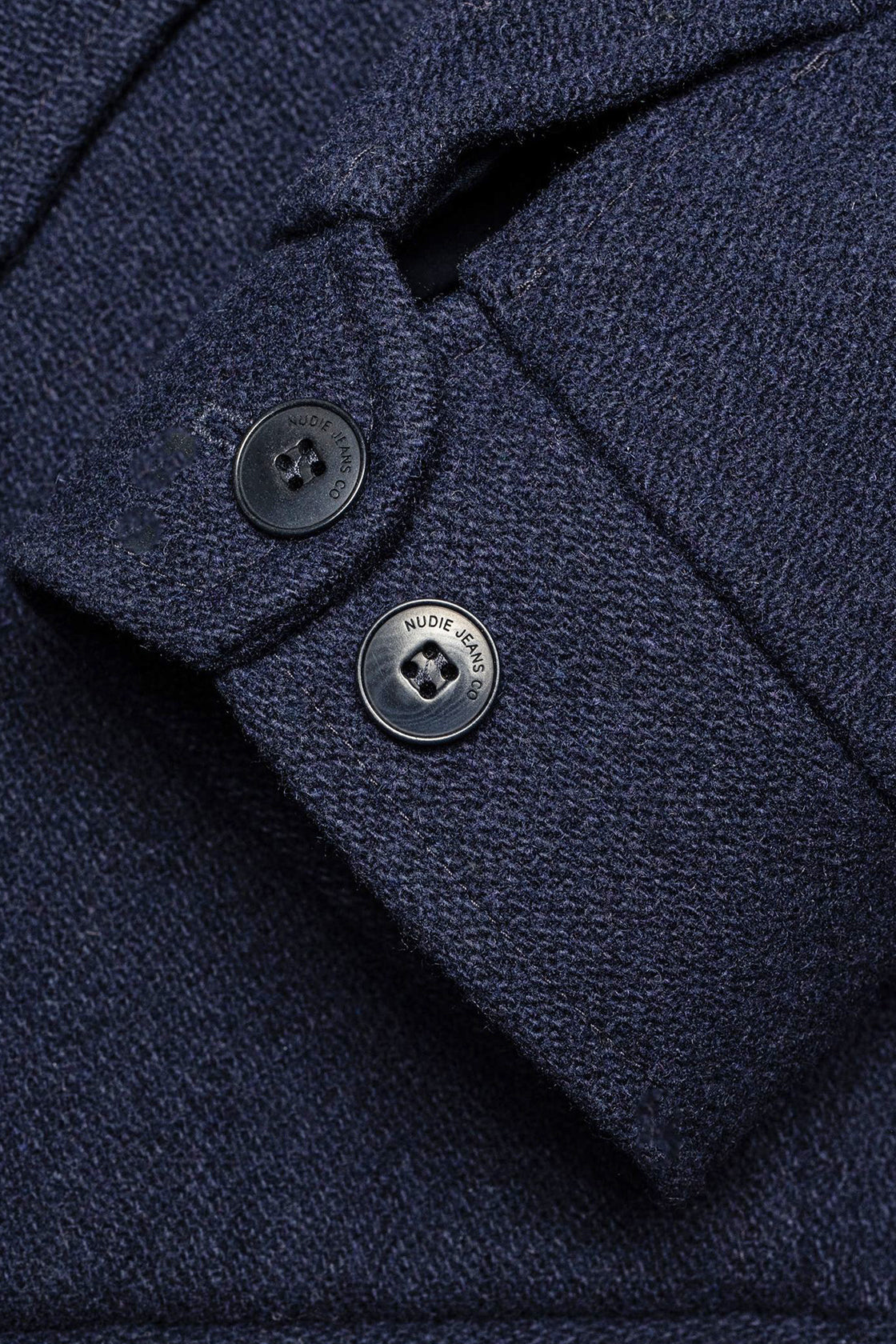 Nudie Jeans Blake Wool Zip Jacket Blueberry
