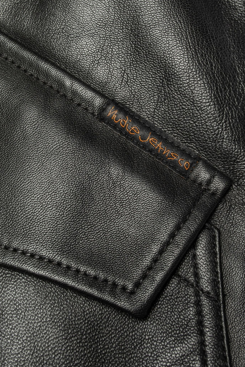 Nudie Jeans Blake Zip Leather Jacket Black