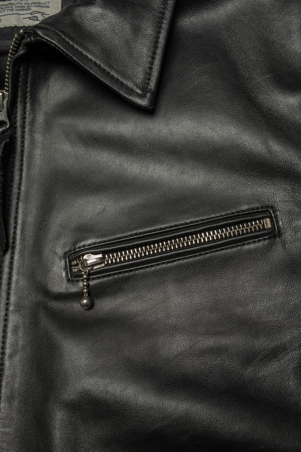 Nudie Jeans Blake Zip Leather Jacket Black