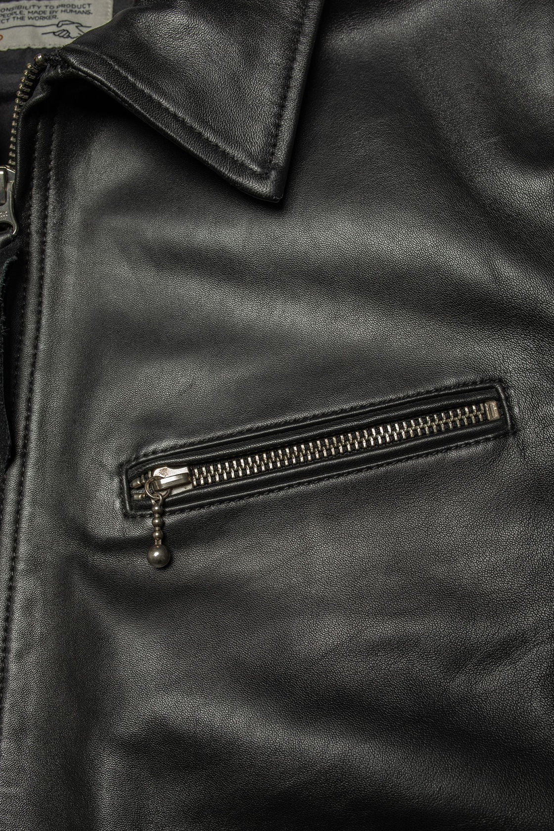 Nudie Jeans Blake Zip Leather Jacket Black