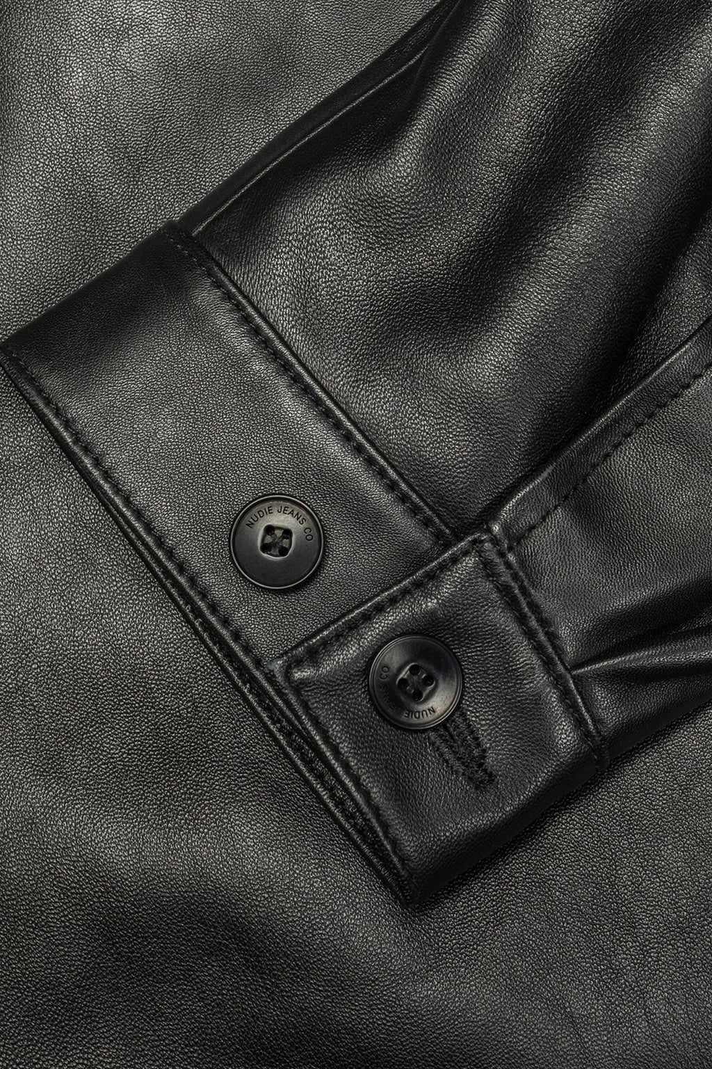 Nudie Jeans Blake Zip Leather Jacket Black