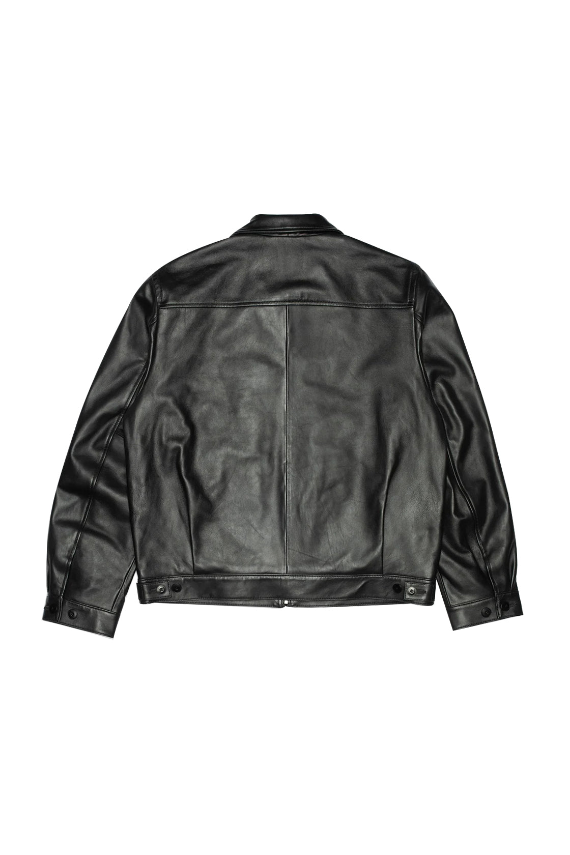 Nudie Jeans Blake Zip Leather Jacket Black