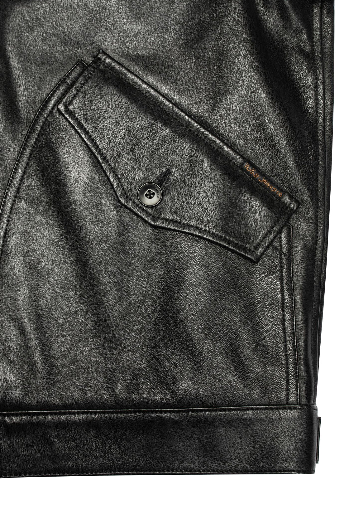 Nudie Jeans Blake Zip Leather Jacket Black