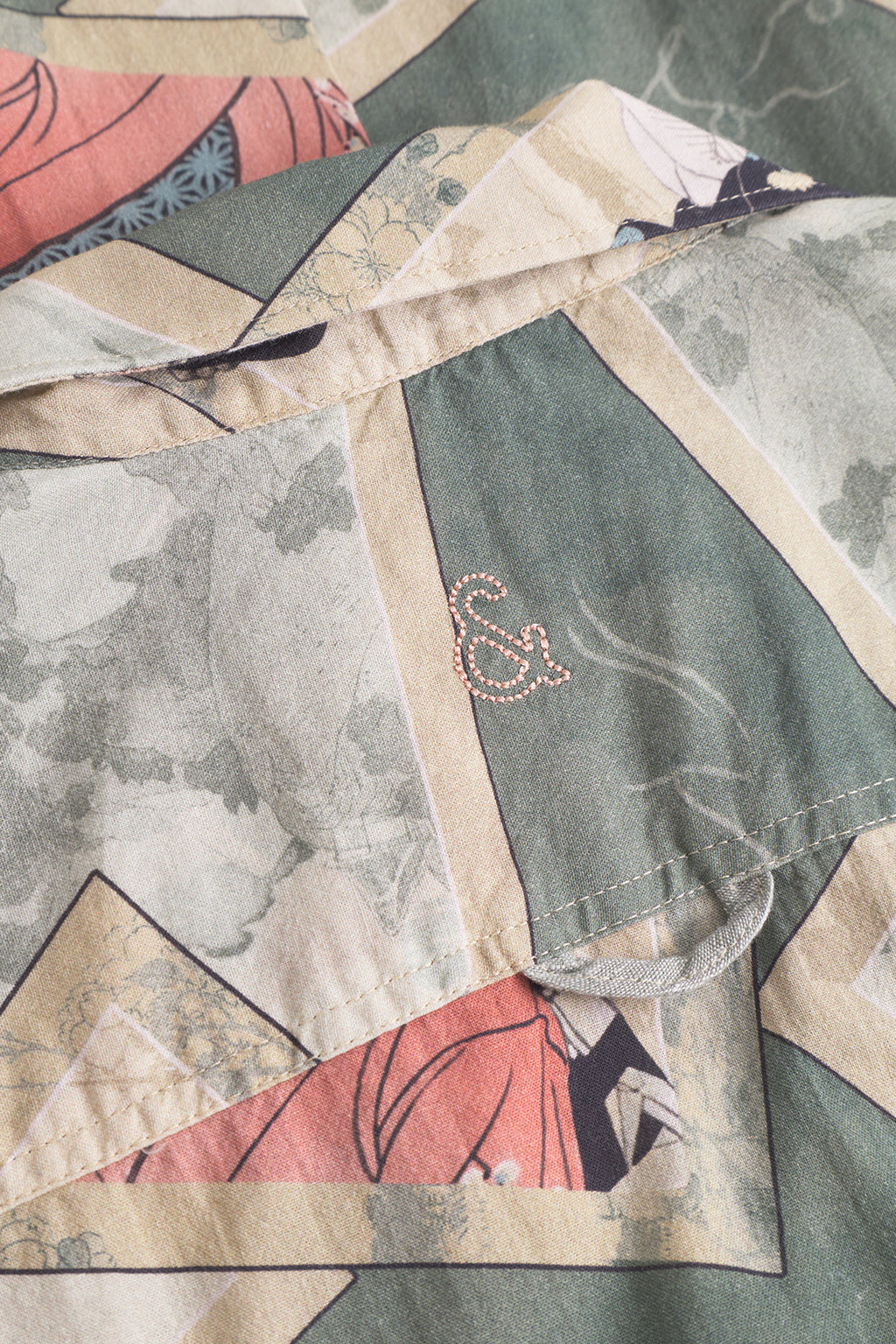 Colours & Sons SS Geisha Casual Shirt Green