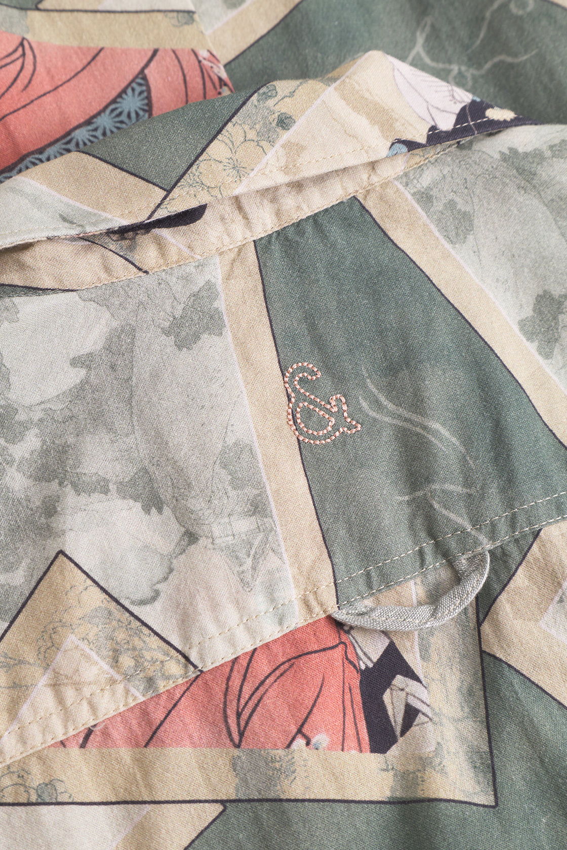 Colours & Sons SS Geisha Casual Shirt Green